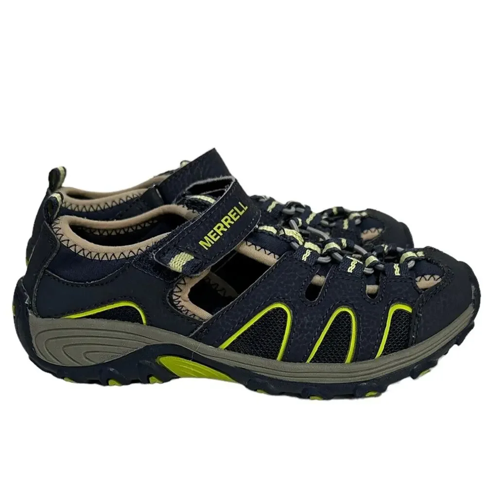 Merrell gray and green unisex boy or girl sandals size 13 - Picture 3 of 8